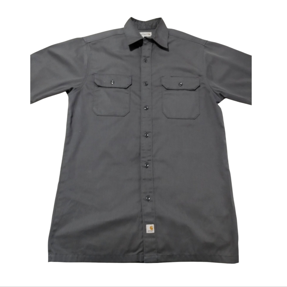 Carhartt Men's Charcoal‎ Workwear Grungcore Skater Mechanic Gothic Shirt size M